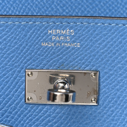 Hermes Epsom Kelly Longue Wallet Bleu Paradis 7 of 8