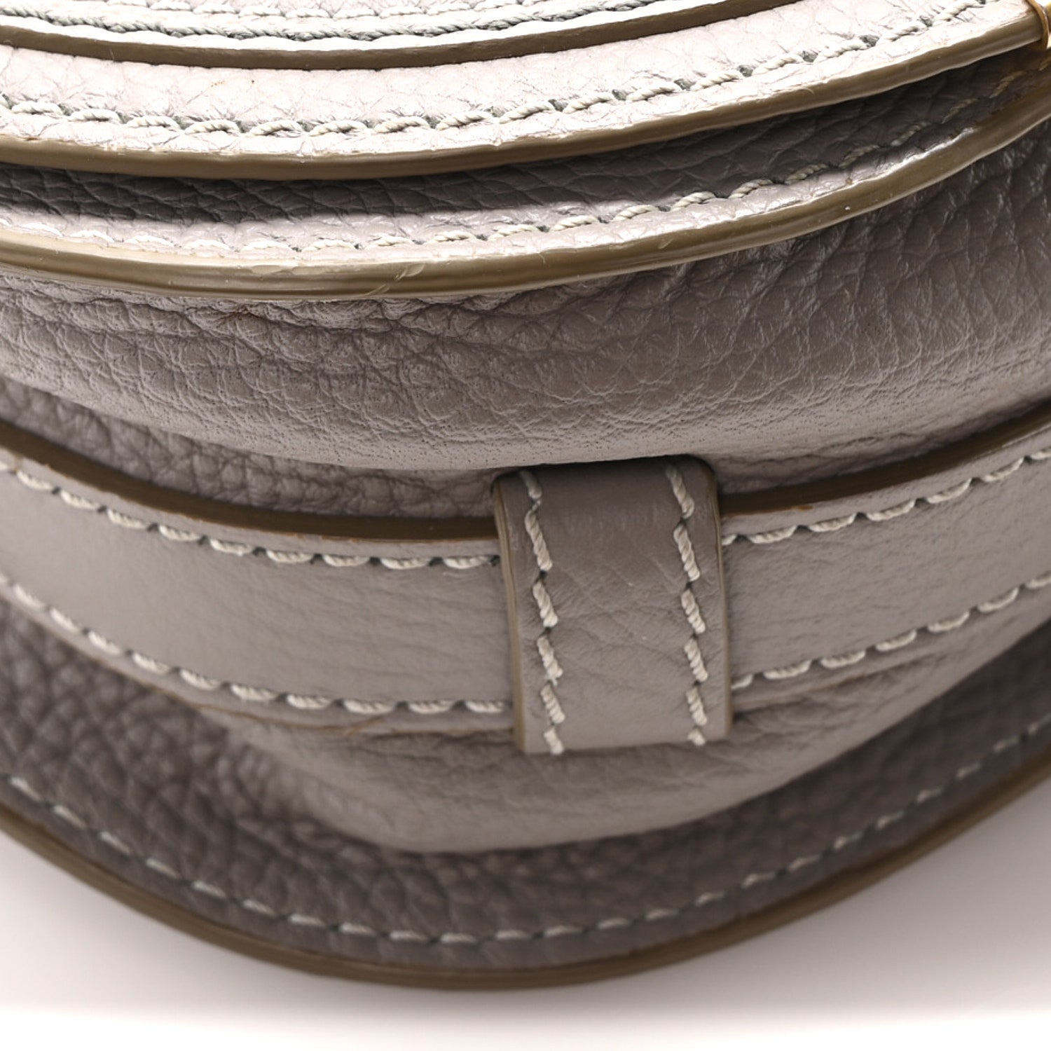 Chloe Grained Calfskin Small Marcie Saddle Bag Cashmere Grey 9 of 10