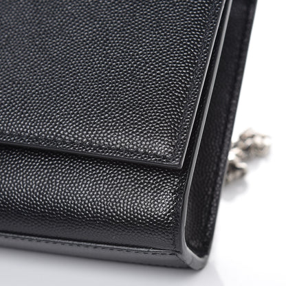 Saint Laurent Grain De Poudre Small Monogram Kate Satchel Black 10 of 10