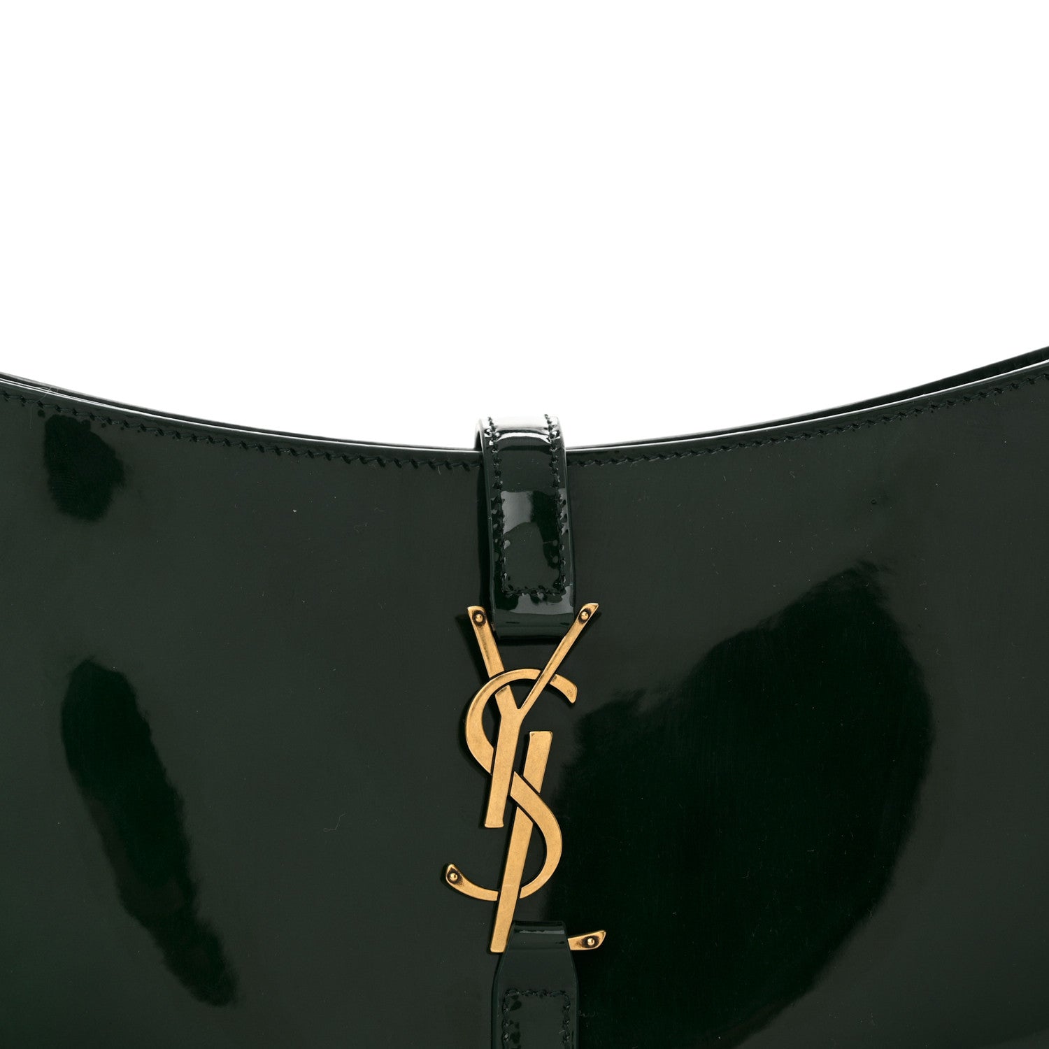Saint Laurent Patent Le 5 A 7 Hobo Dark Leaf 8 of 10