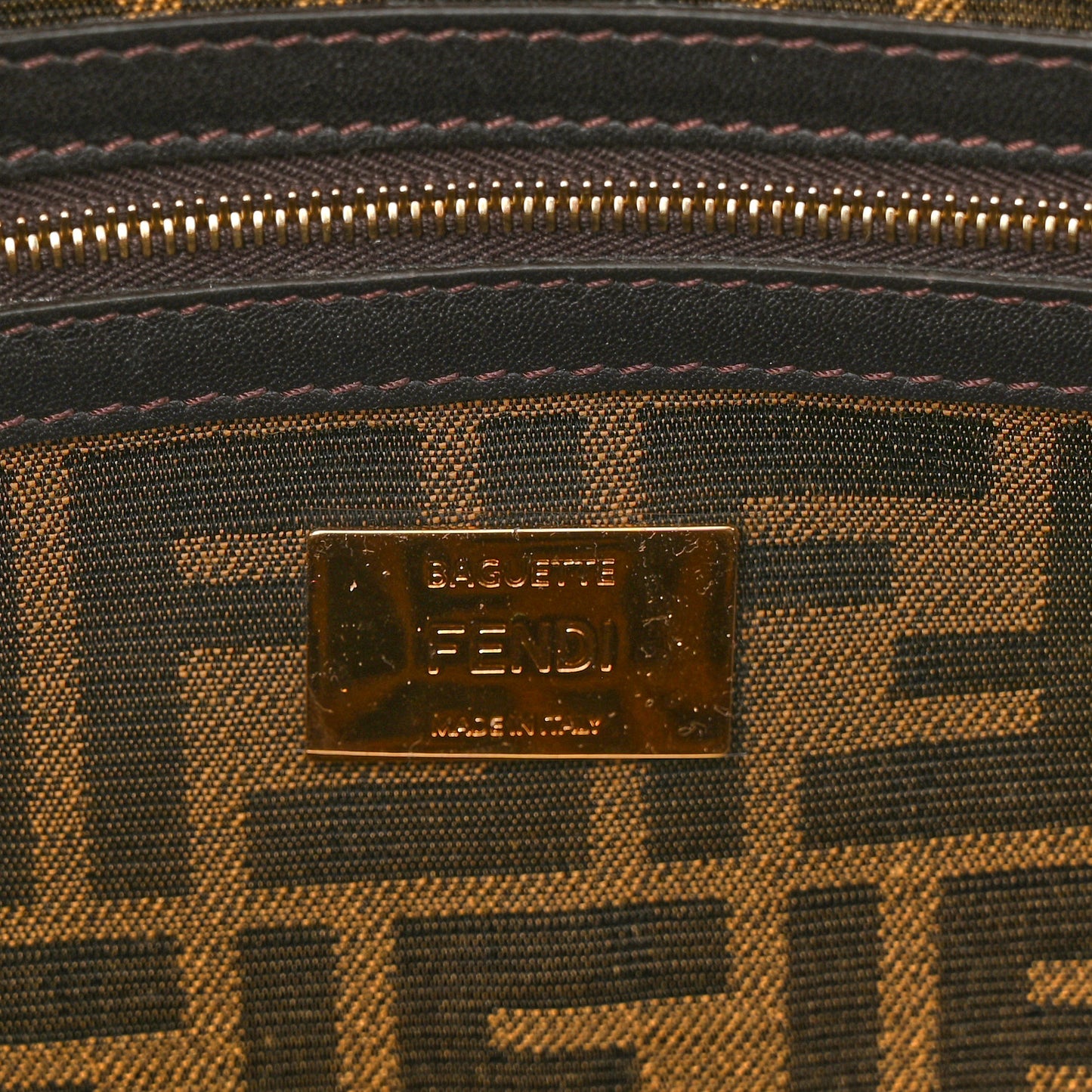 Fabric Jacquard FF 1974 Large Baguette Tobacco Moro Giallo Fluo