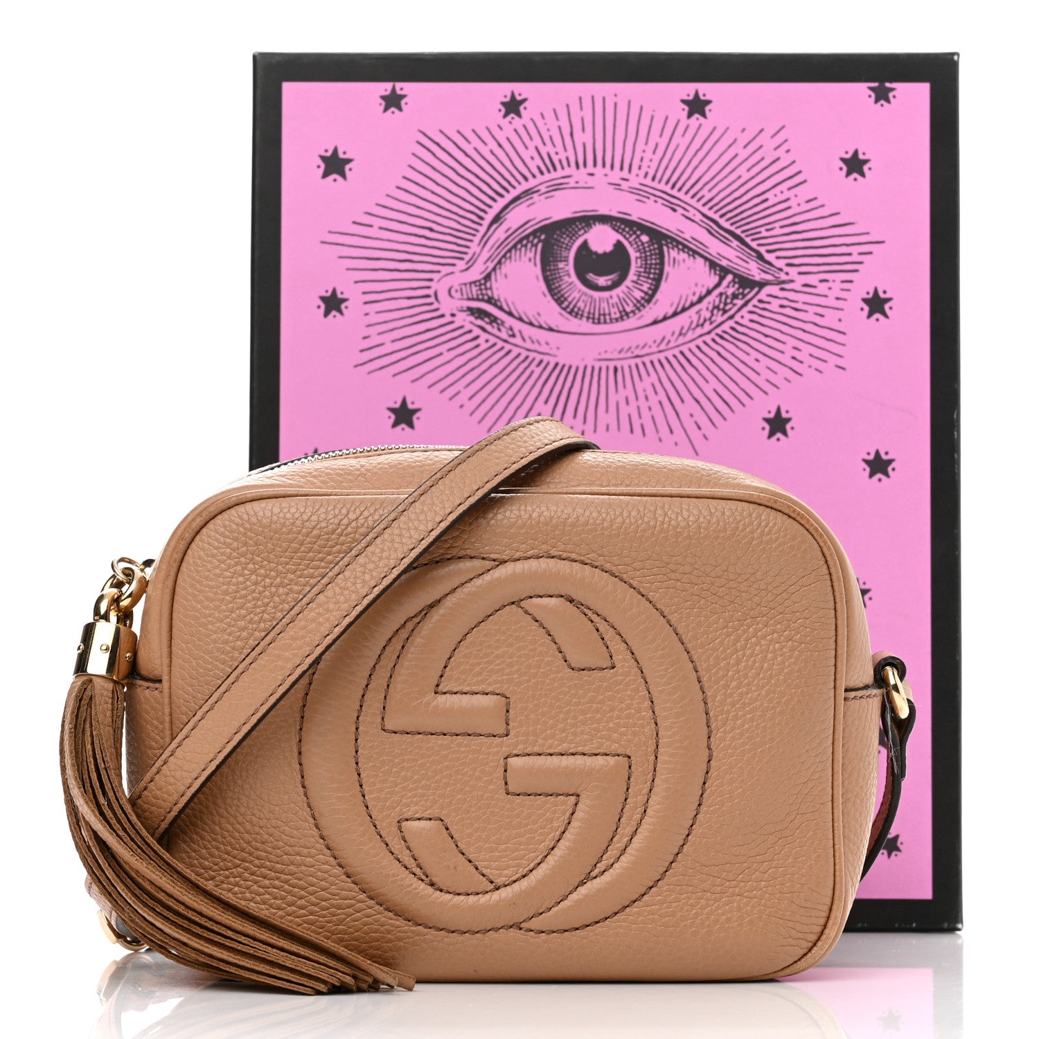 Gucci Pebbled Calfskin Small Soho Disco Bag Camelia 18 of 18