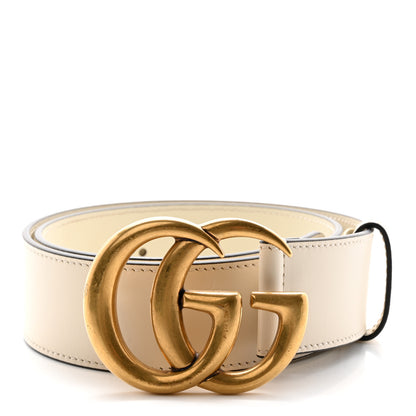 Gucci Calfskin Double G 40mm Belt 70 28 Mystic White 1 of 9