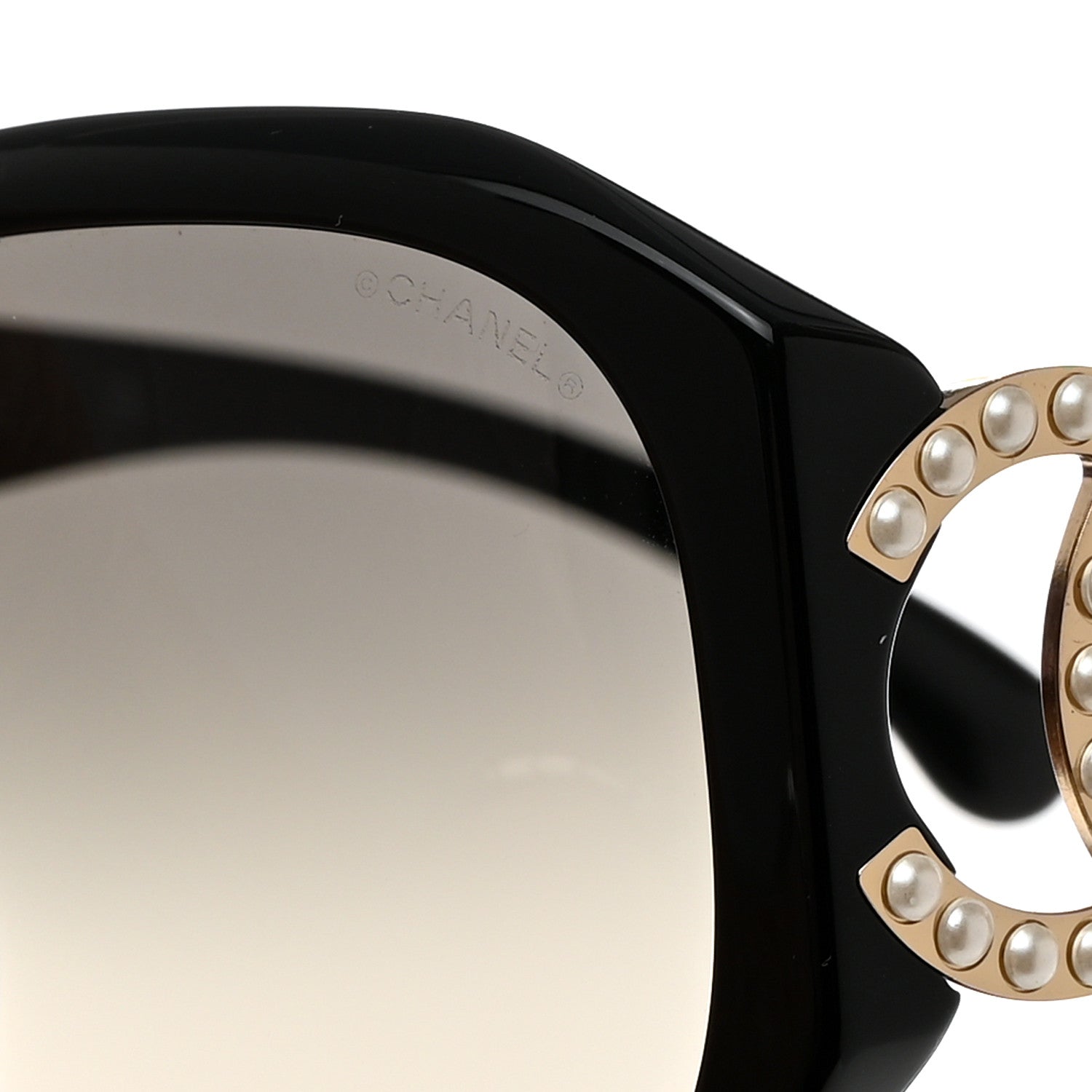 Chanel Acetate Pearl CC Square Sunglasses 71501-A Black 7 of 8