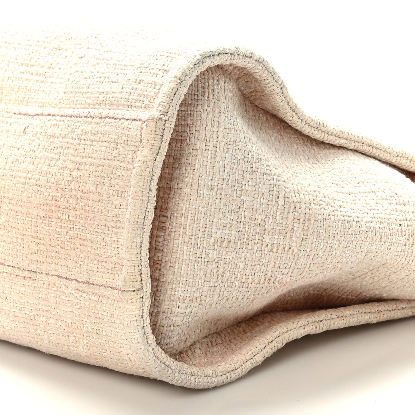 Woven Straw Raffia Small Deauville Tote Pink