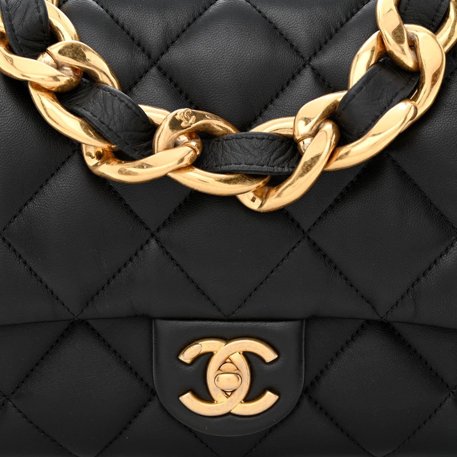 Chanel Lambskin Quilted Large CC Funky Town Flap Black 8 of 11