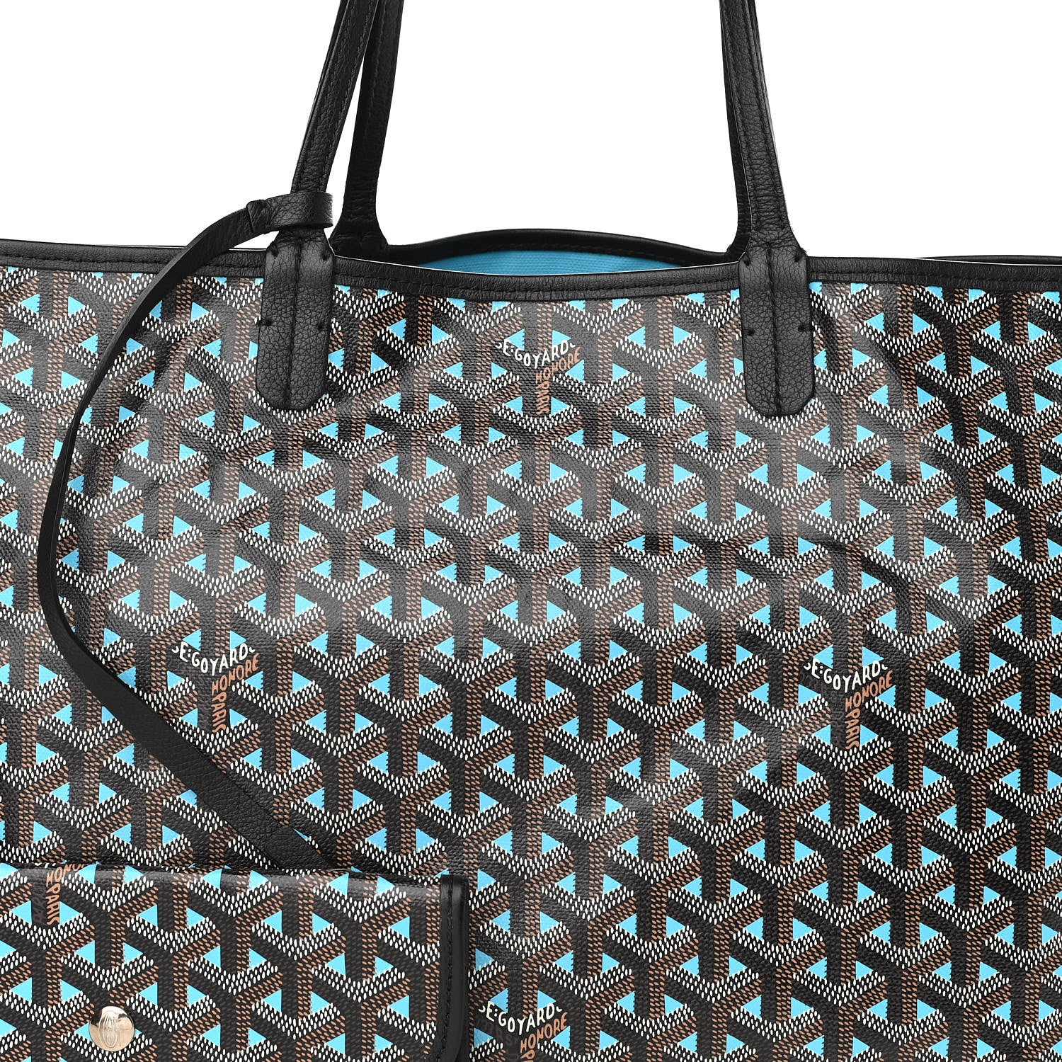 Goyard Goyardine Saint Louis Claire Voie PM Black Blue 9 of 13