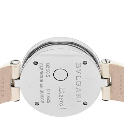 Bulgari Stainless Steel Calfskin Diamond Mother of Pearl 30mm B.zero1 Floral Quartz Watch 4 of 4