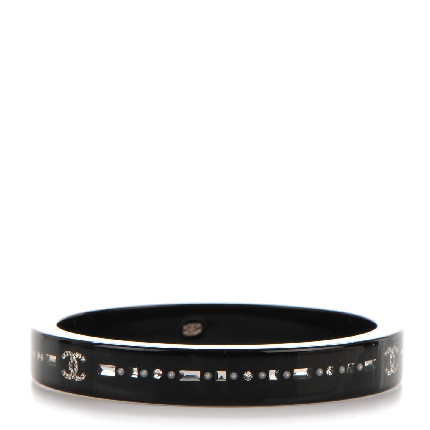 Resin Crystal CC Bangle Black