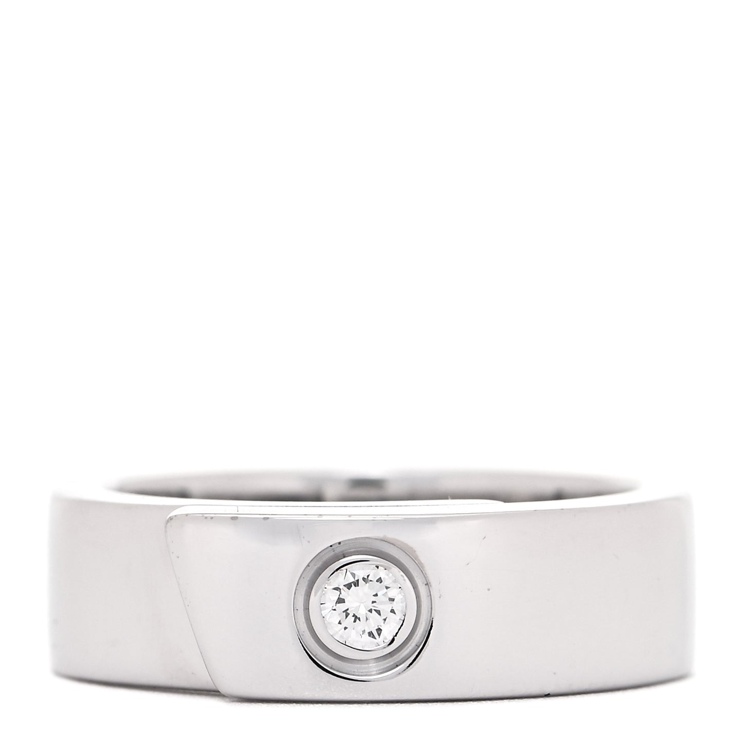18K White Gold Diamond Anniversary Band Ring 48 4.5