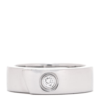 Cartier 18K White Gold Diamond Anniversary Band Ring 48 4.5 1 of 4
