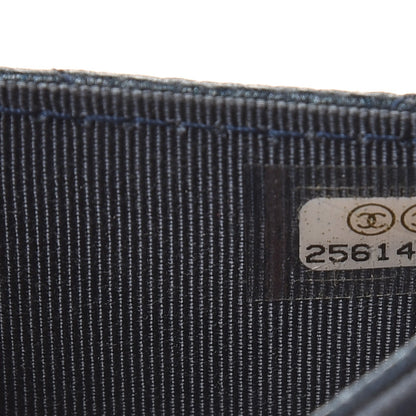 Chanel Metallic Caviar Quilted Card Holder Blue 8 of 10