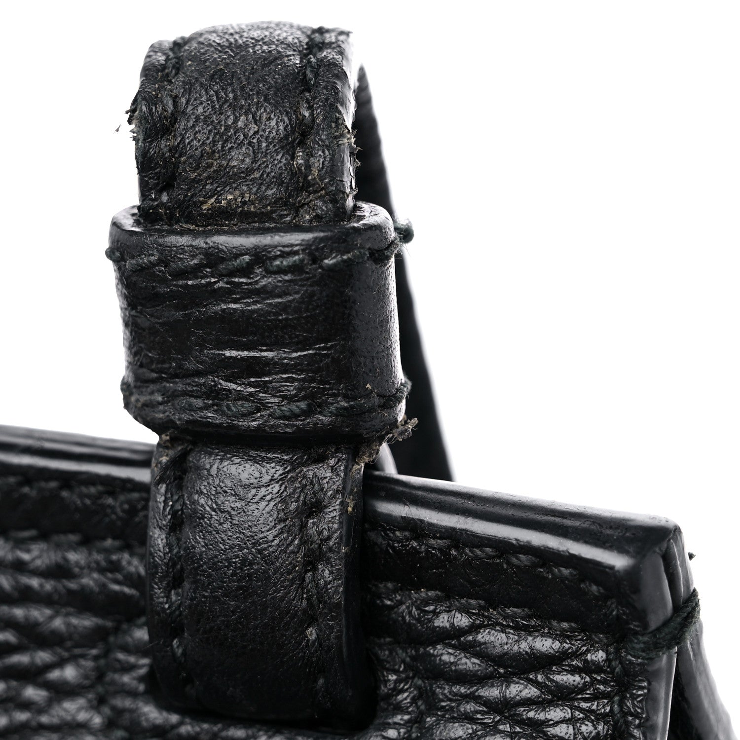 Gucci Pebbled Calfskin Medium Bamboo Daily Flap Shoulder Bag Black 12 of 14