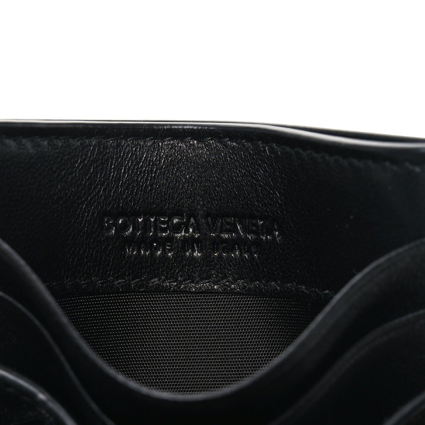 Nappa Intrecciato Card Case Black
