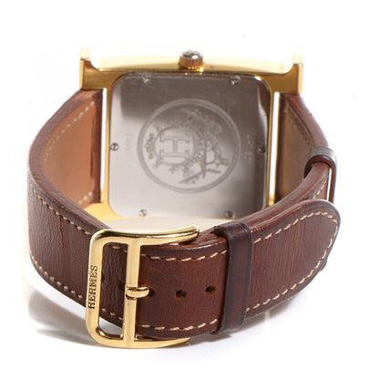 Hermes Stainless Steel Barenia 30.5mm Heure H Hour Quartz Watch Fauve 9 of 9