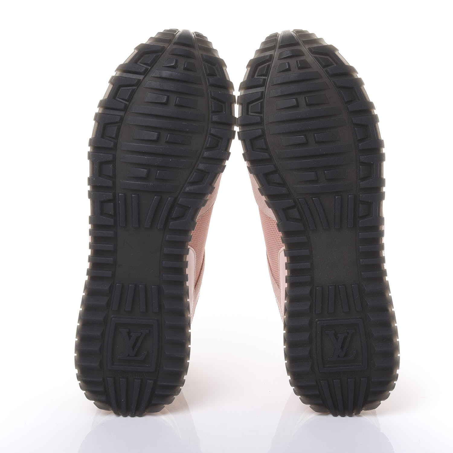 Louis Vuitton Suede Damier Azur Run Away Sneakers 37 Pink 5 of 9