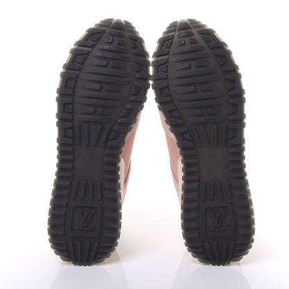 Louis Vuitton Suede Damier Azur Run Away Sneakers 37 Pink 5 of 9