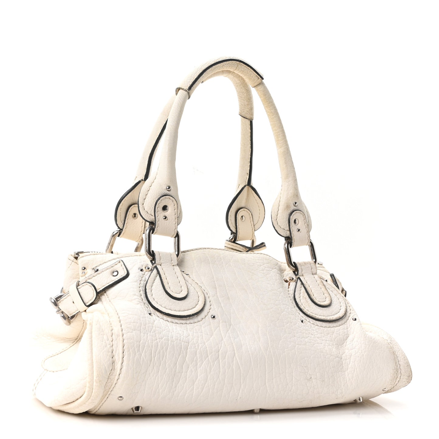 Calfskin Medium Paddington Satchel Ivory