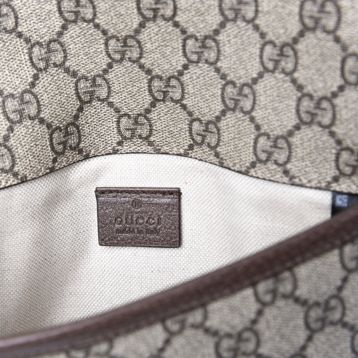 GG Supreme Monogram Neo Vintage Web Belt Bag Brown