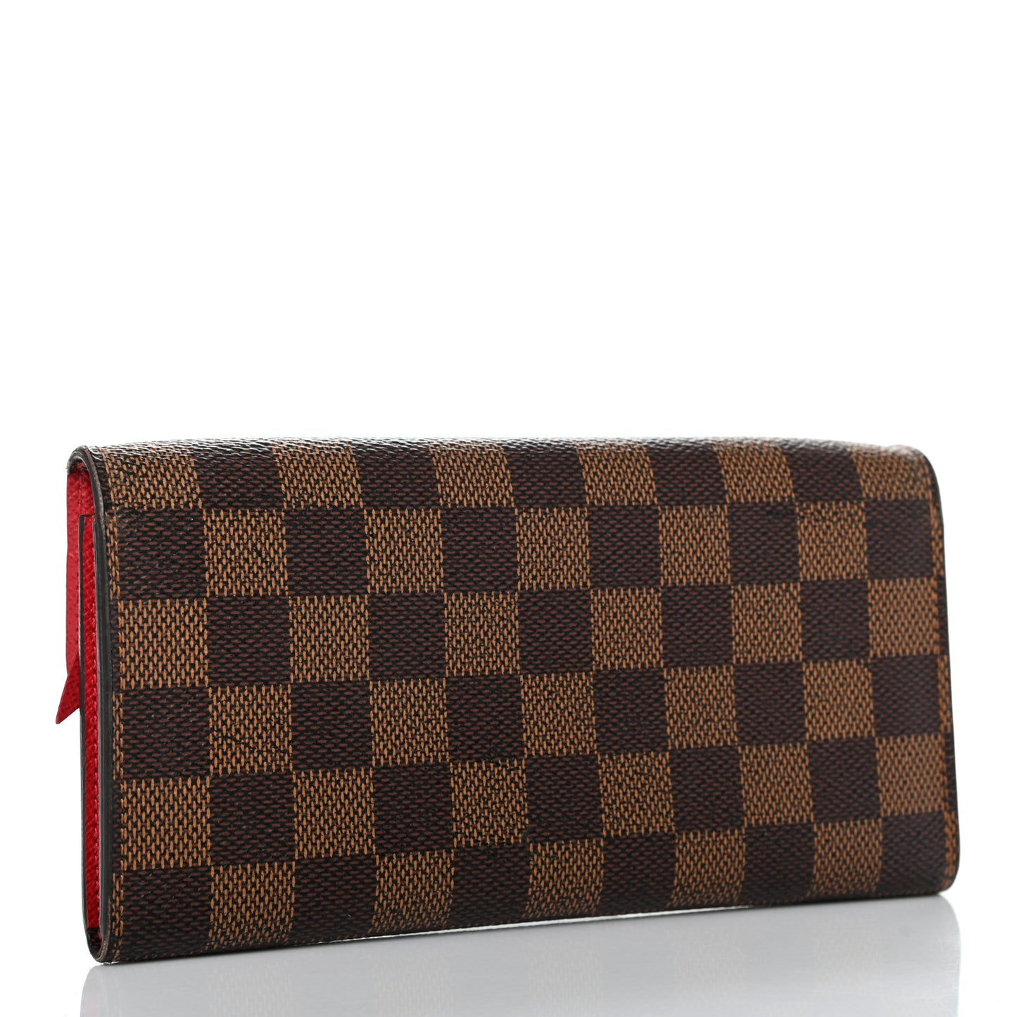 Damier Ebene Emilie Wallet Red