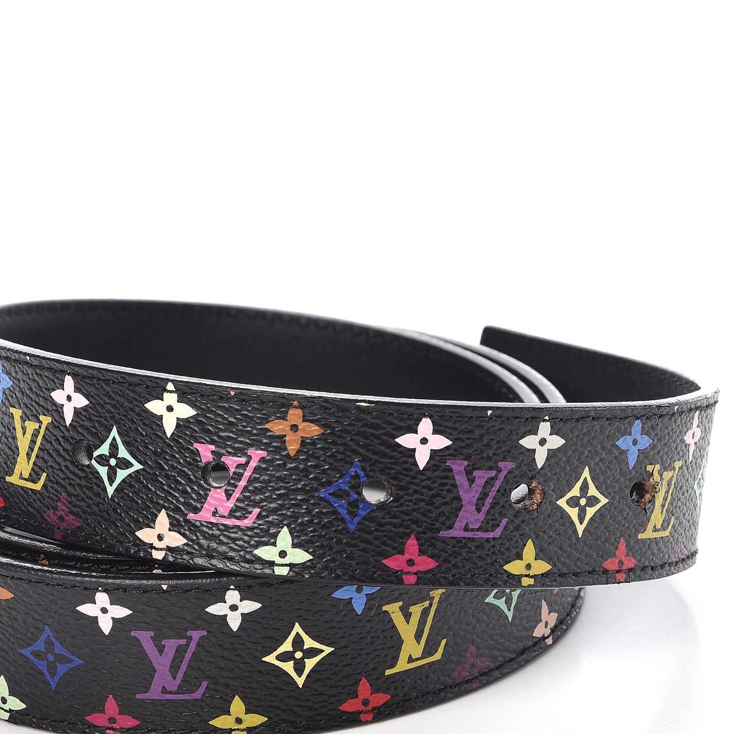 Monogram Multicolor LV Cut Reversible Belt 85 34 Black
