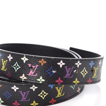 Louis Vuitton Monogram Multicolor LV Cut Reversible Belt 85 34 Black 3 of 6