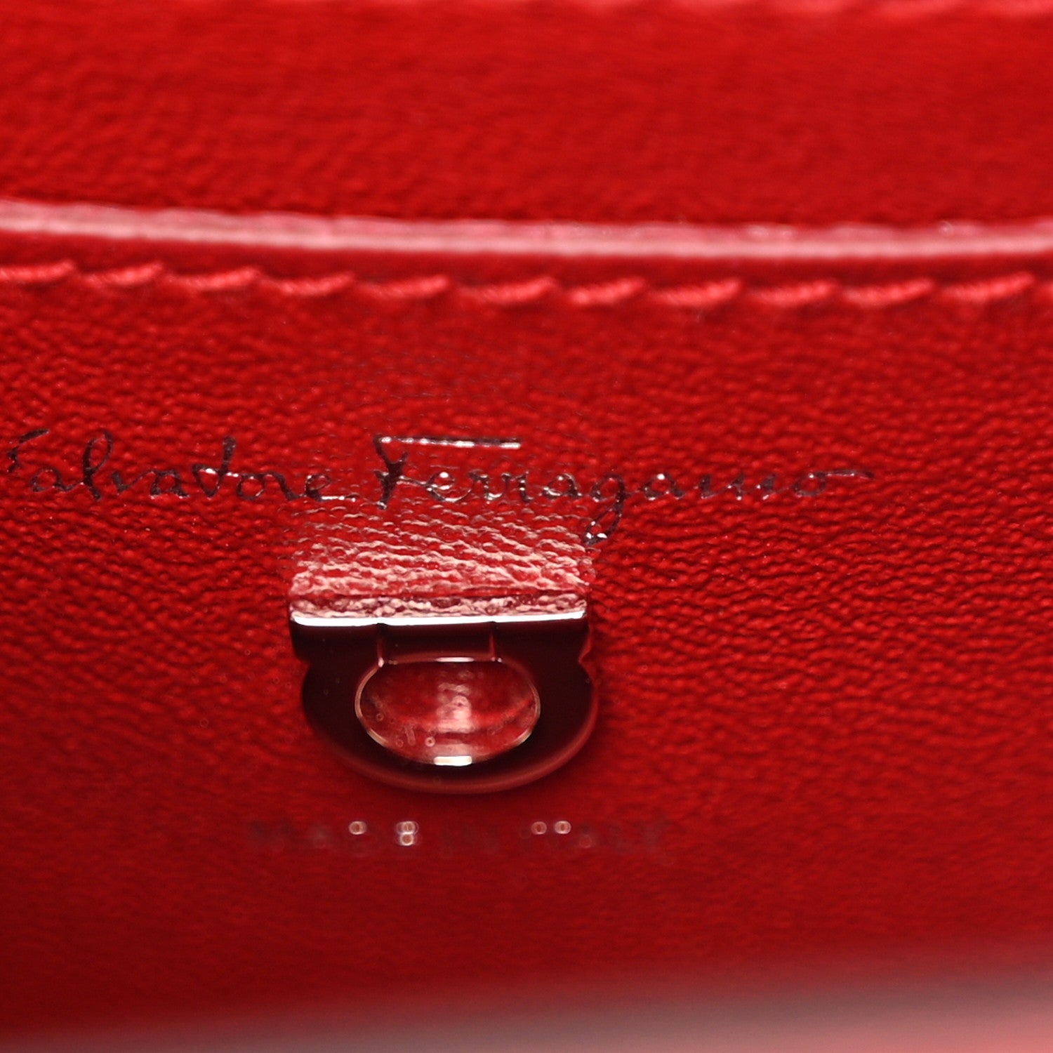 Salvatore Ferragamo Glitter Patent Mini Boxyz Red 1805514