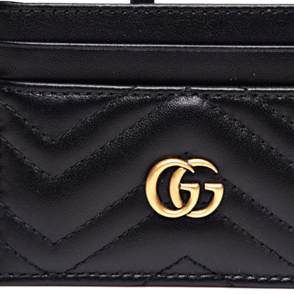 Gucci Calfskin Matelasse GG Marmont Card Holder Black 8 of 9