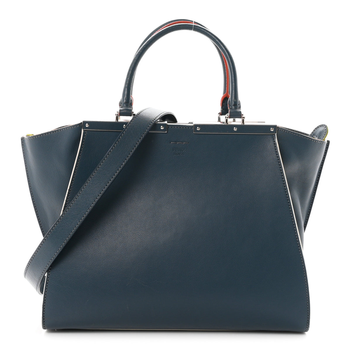 Fendi Vitello Dolce Century Petite 3Jours Tote Pavone 1 of 10