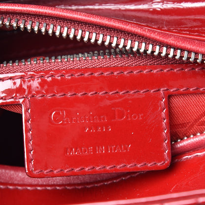 Christian Dior Patent Cannage Medium Lady Dior Red 8 of 9