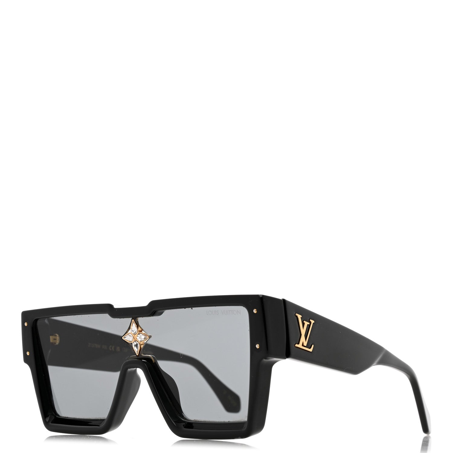 Louis Vuitton Acetate Swarovski Crystal Cyclone Sunglasses Z1578W Black 1 of 10