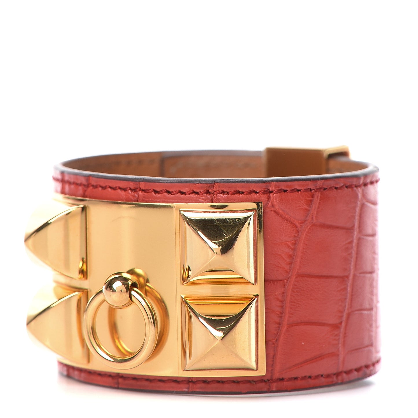 Matte Alligator Collier De Chien CDC Bracelet S Geranium