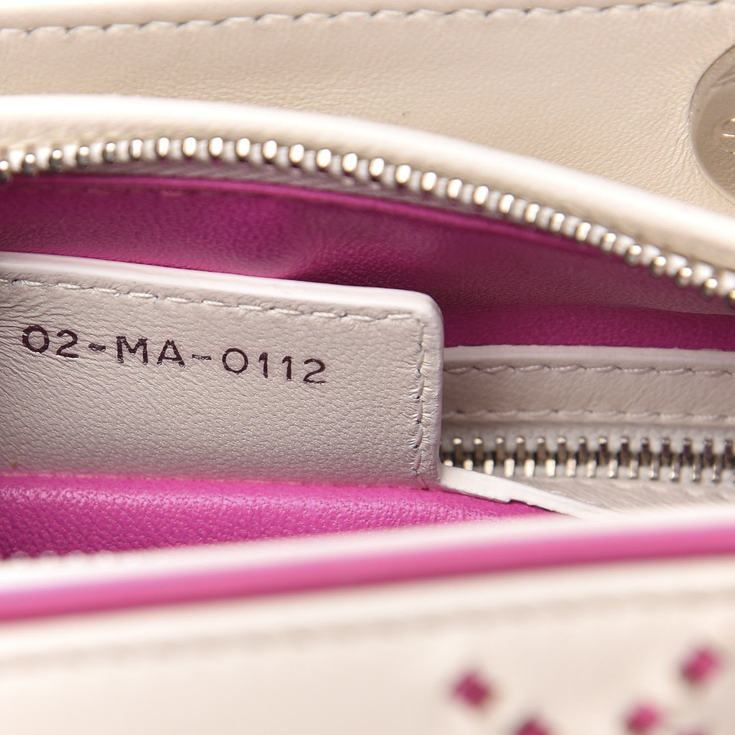 Christian Dior Lambskin Stitched Cannage Medium Lady Dior Pink White 7 of 11