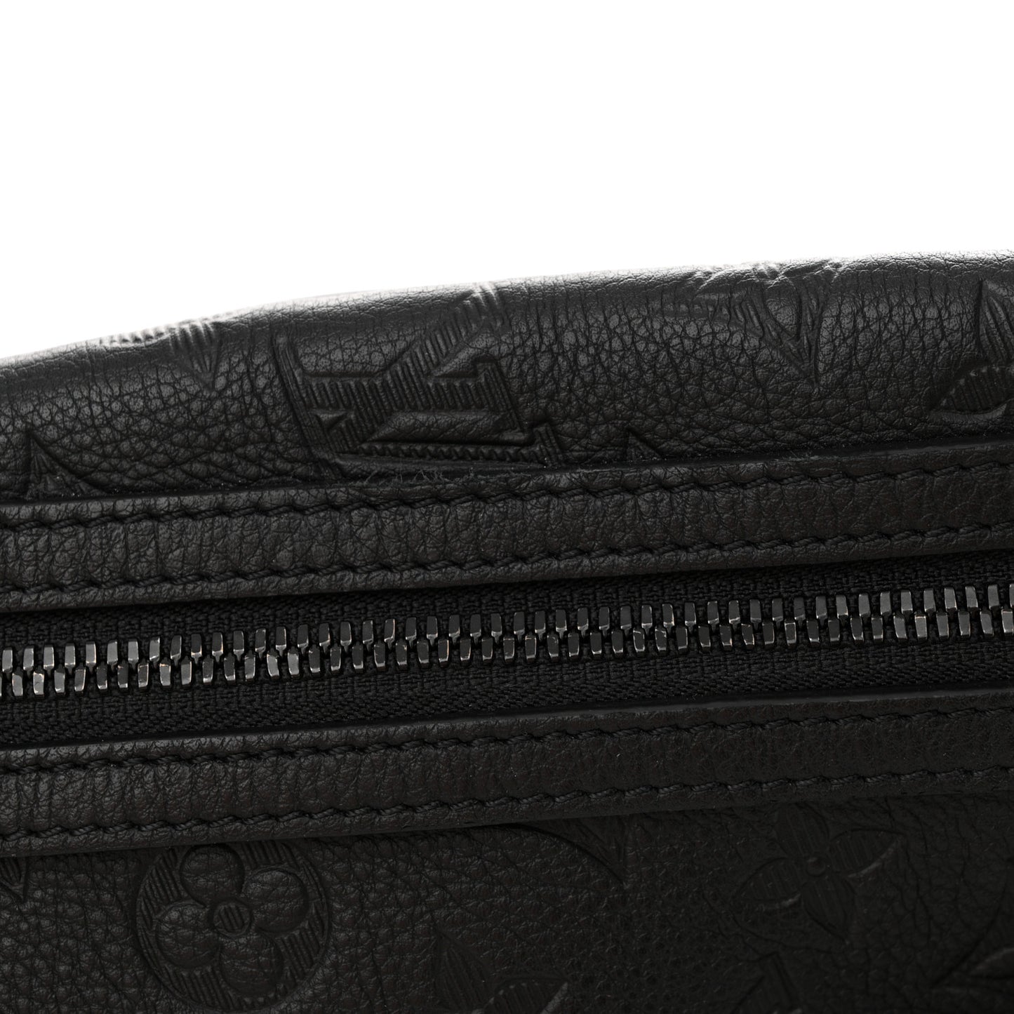 Calfskin Shadow Monogram Duo Slingbag Black