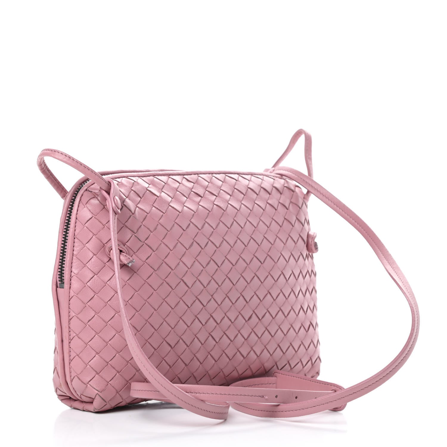 Bottega Veneta Nappa Intrecciato Pillow Crossbody Messenger Watteau 3 of 14