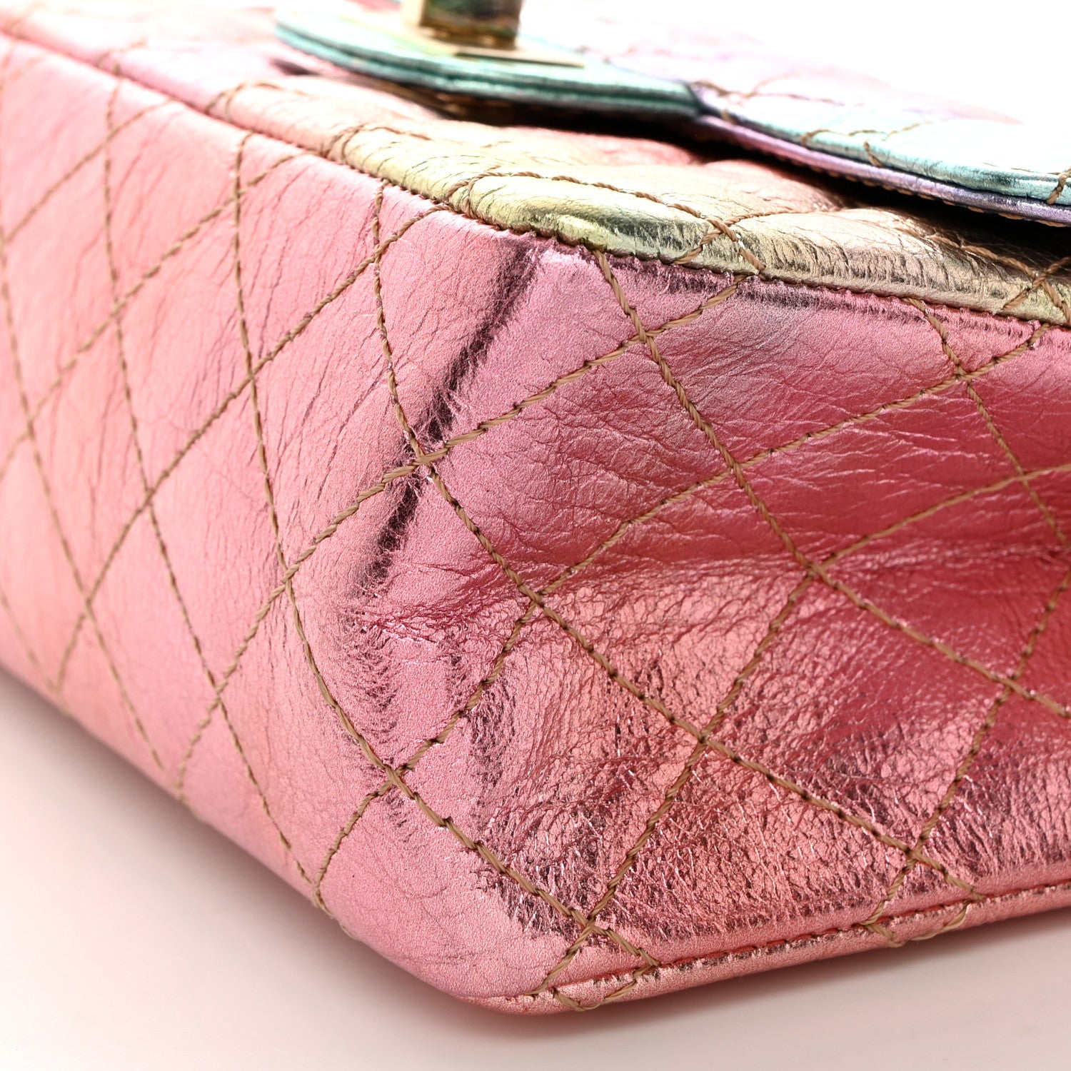 Chanel Metallic Goatskin Quilted Mini 2.55 Reissue Flap Multicolor 10 of 10