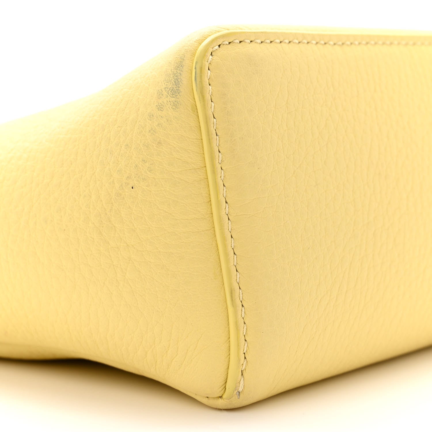 Loro Piana Grained Calfskin L19 Extra Pocket Pouch Yellow 8 of 13