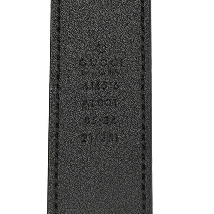 Gucci Calfskin Double G 30mm Belt 85 34 Black 3 of 5