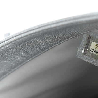 Chanel Metallic Grained Calfskin Quilted Large Casual Rock Backpack Silver 8 of 9