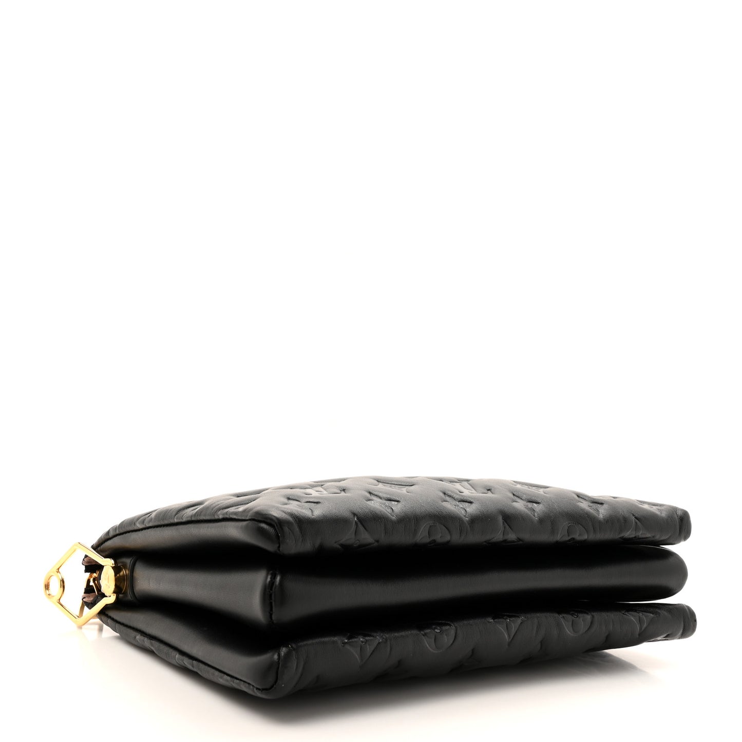 Lambskin Embossed Monogram Coussin PM Black