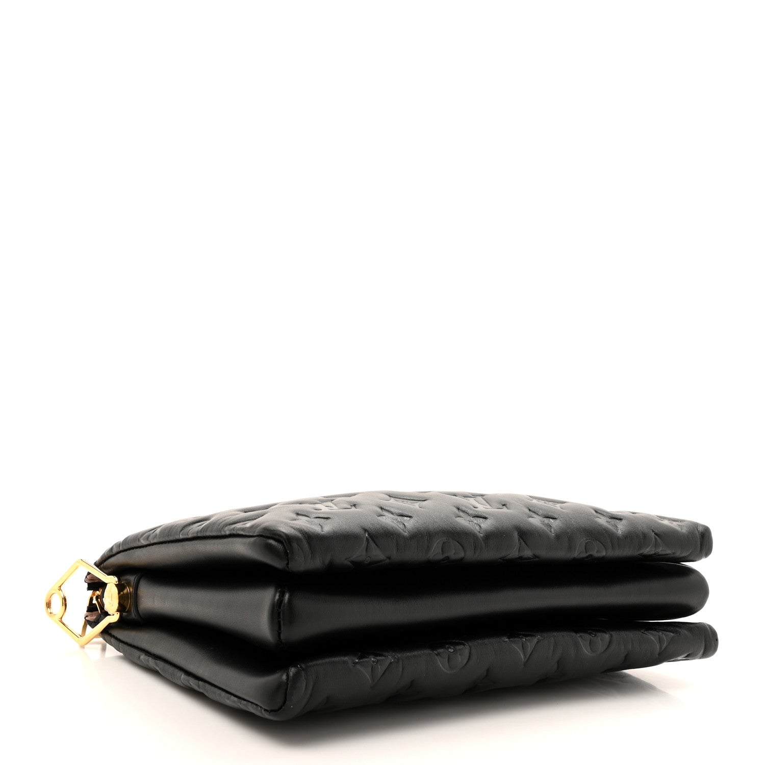 Louis Vuitton Lambskin Embossed Monogram Coussin PM Black 4 of 10