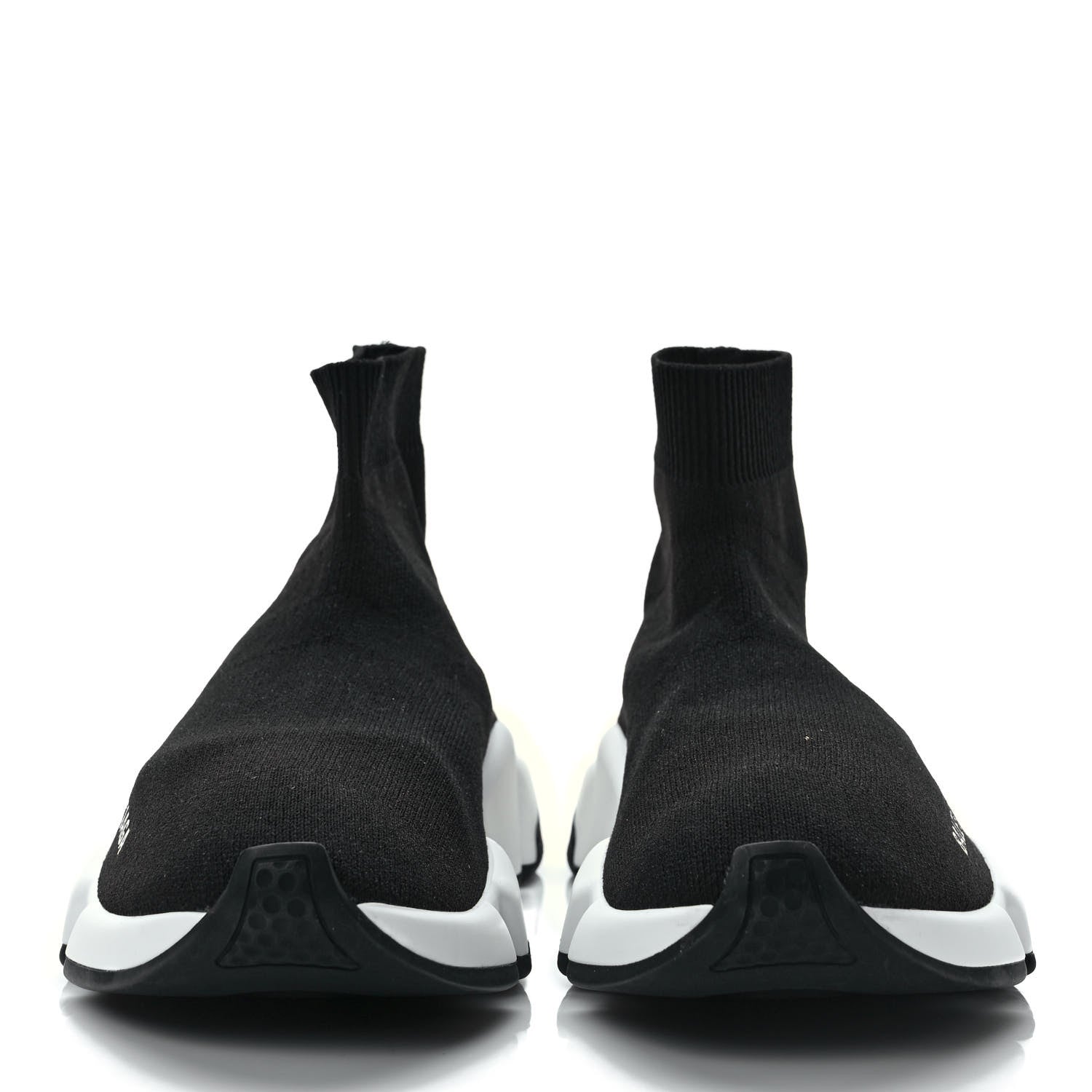 Balenciaga Neoprene Knit Womens Speed Sneakers 36 Black White 2 of 9