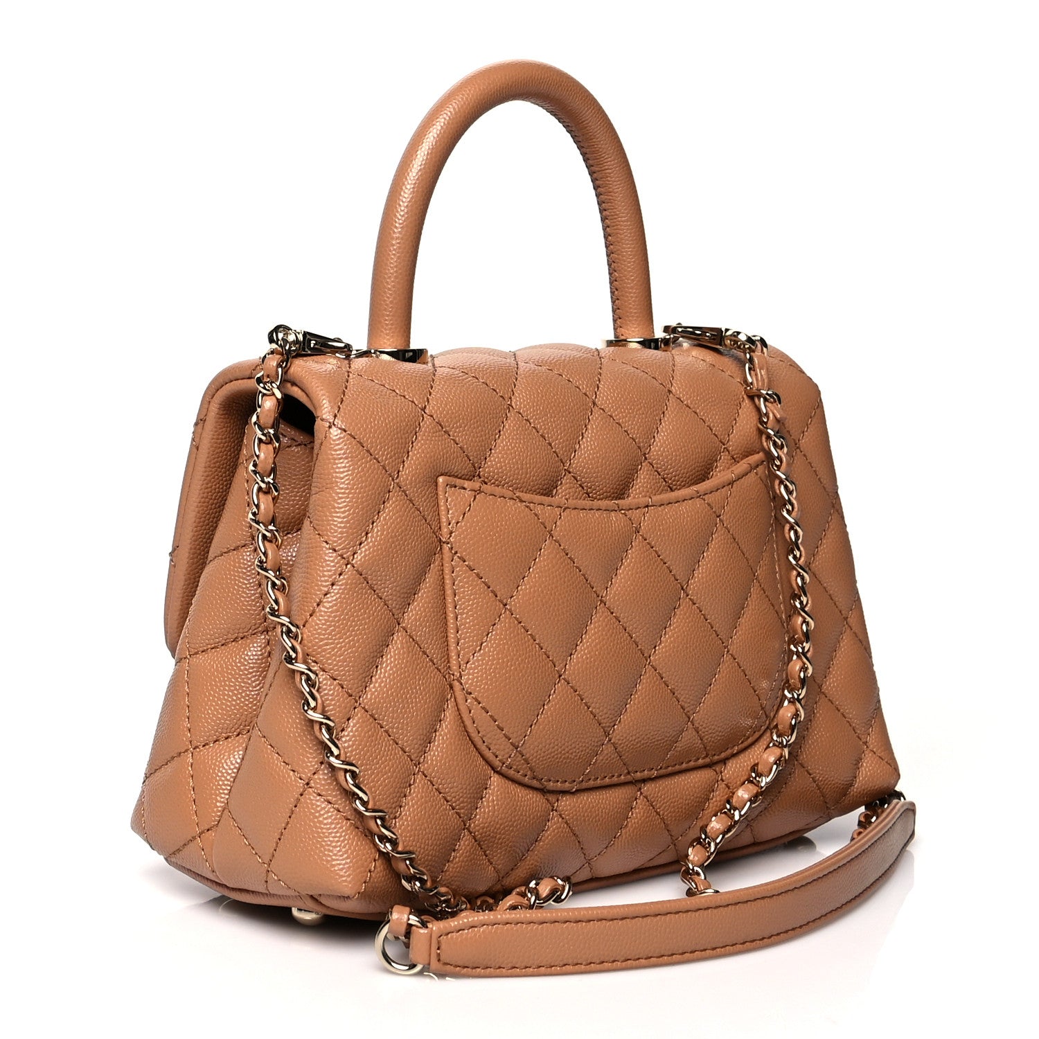 Chanel Caviar Quilted Mini Coco Handle Flap Brown 3 of 10