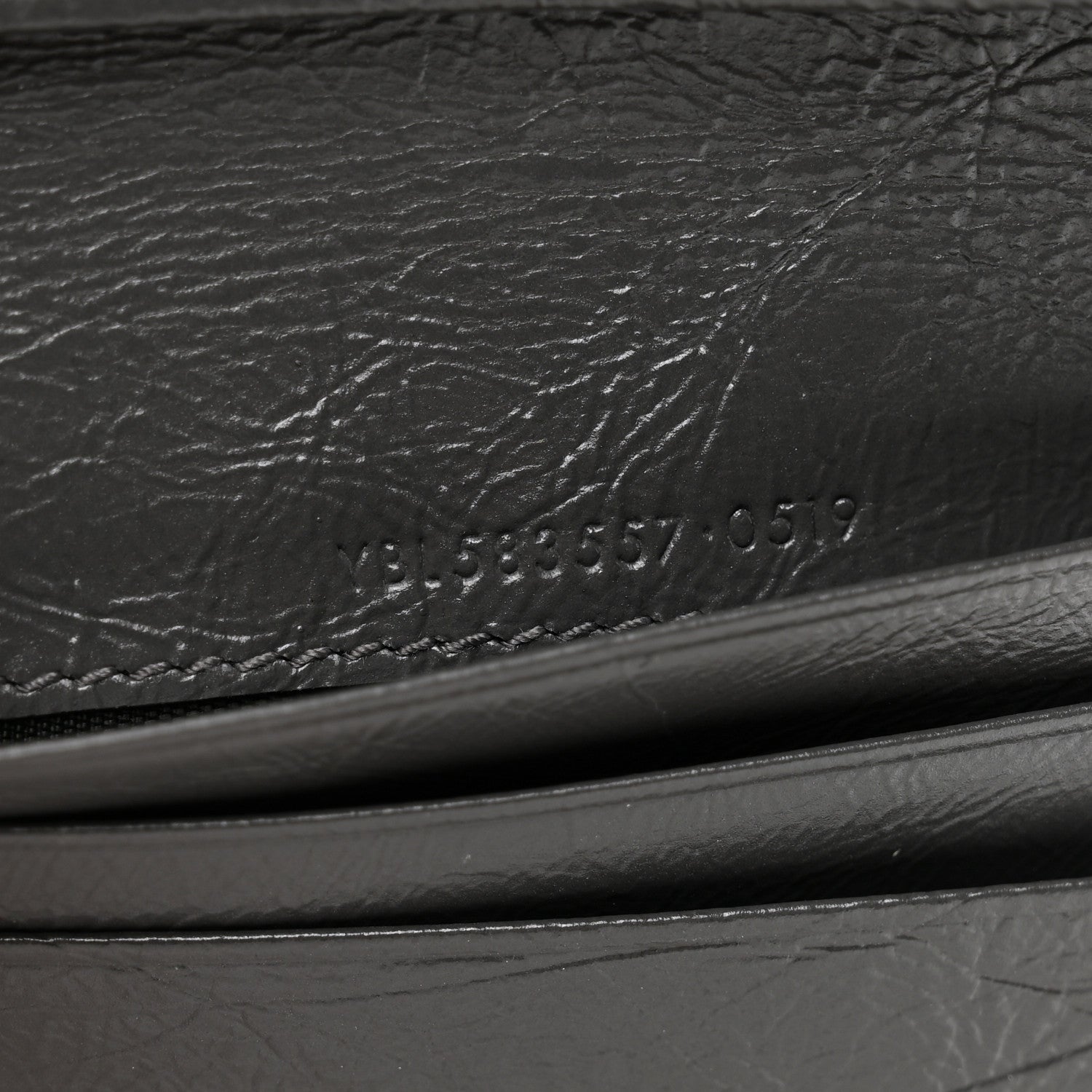 Saint Laurent Crinkled Calfskin Matelasse Monogram Niki Card Holder Black 7 of 8