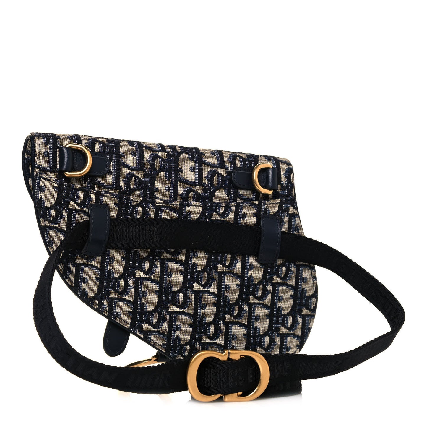Oblique Saddle Belt Bag Blue