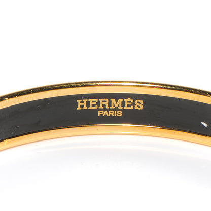 Hermes Enamel Narrow Printed Buckle Bracelet 65 4 of 5