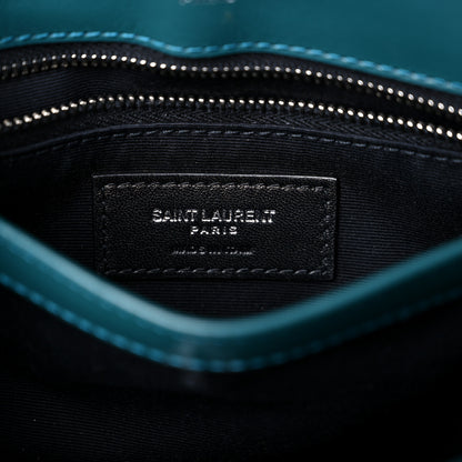 Saint Laurent Calfskin Y Quilted Monogram Toy Loulou Satchel Dark Turquoise 6 of 13
