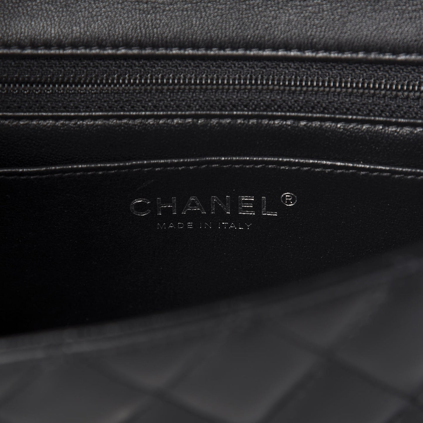 Lambskin Quilted Mini Rectangular Flap Black