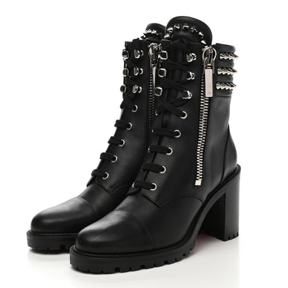Christian Louboutin Calfskin Winter Spikes 70 Combat Boots 41 Black 3 of 8
