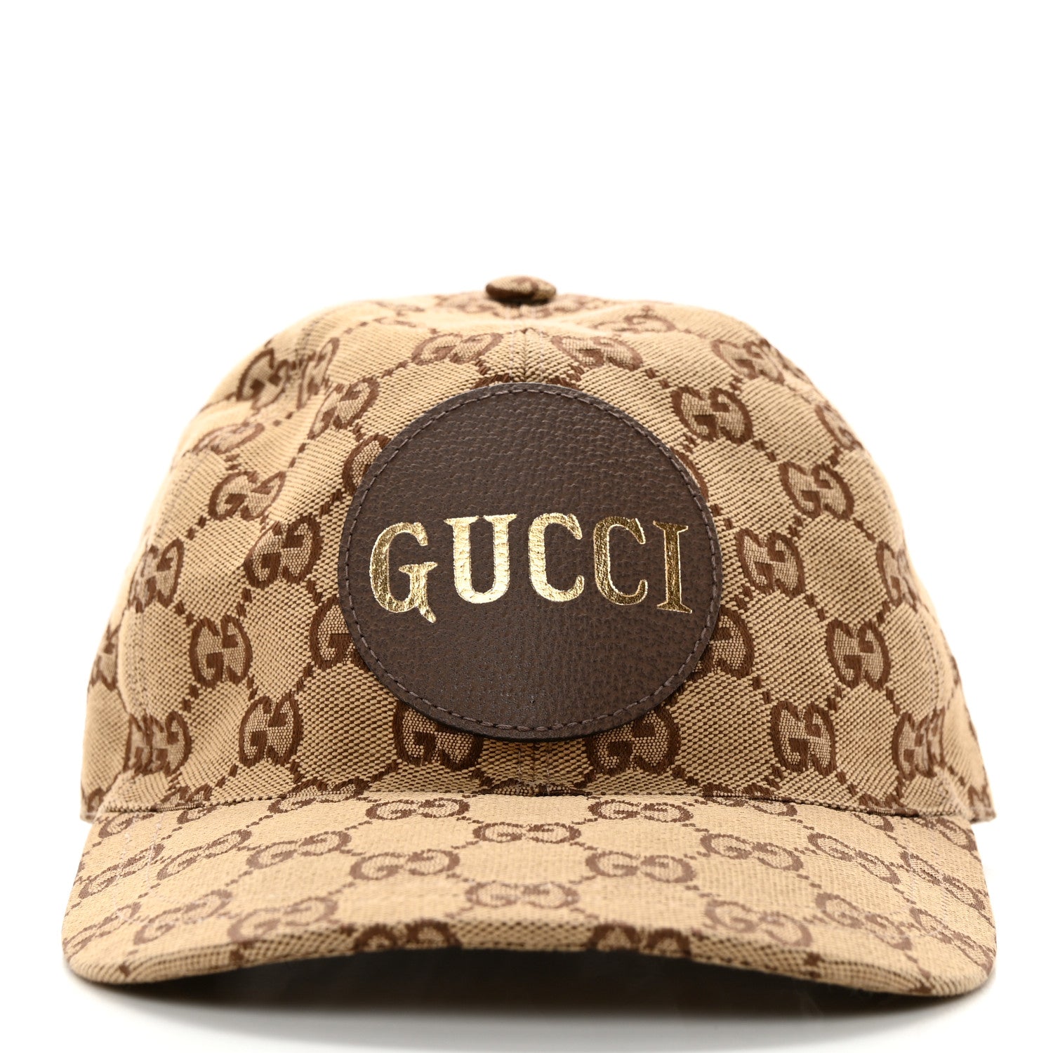 Gucci Monogram Textured Dollar Calfskin Zeno Baseball Hat M Beige 5 of 9